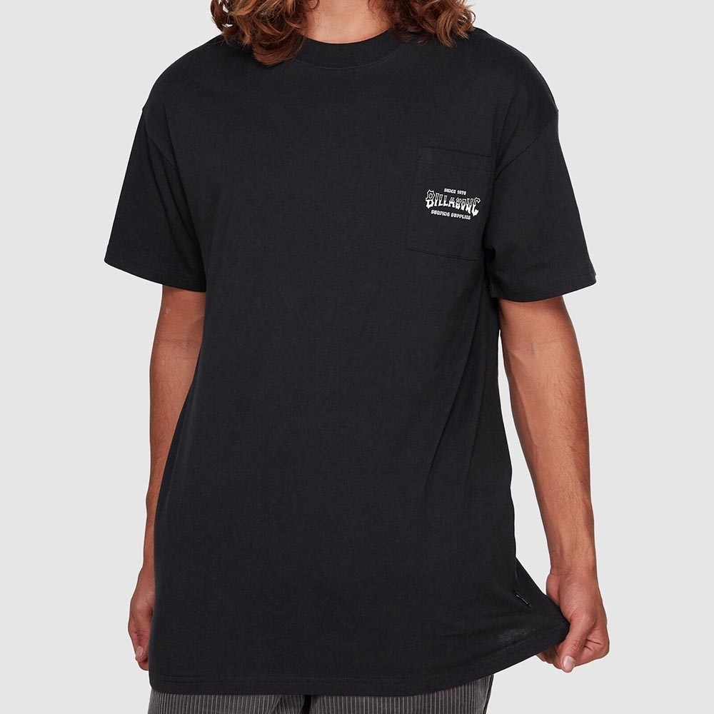 BILLABONG SURF GOODS TEE 男短袖T恤-黑-9508006BLK