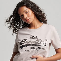 SUPERDRY 女裝 短袖T恤 VL Embellished 淺褐