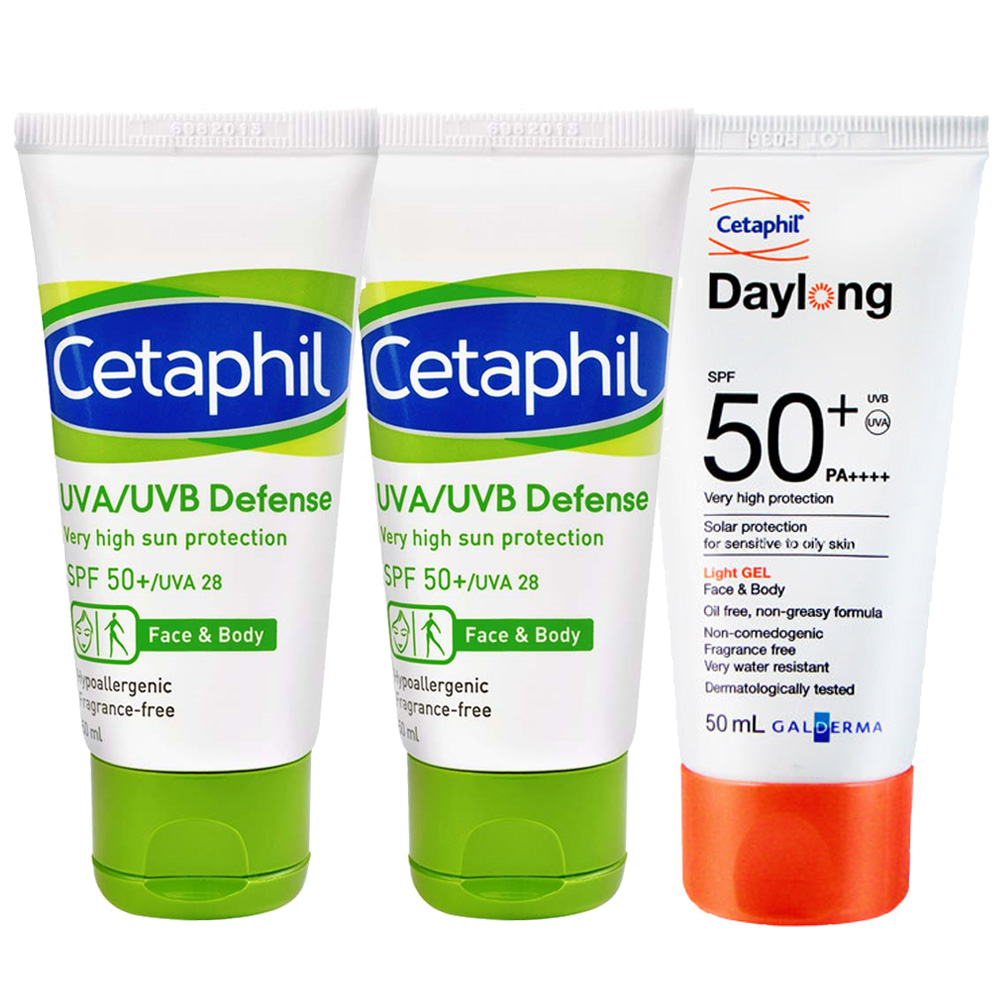 Cetaphil舒特膚 極緻全護低敏防曬霜50ml(買2送防曬凝露50ml)