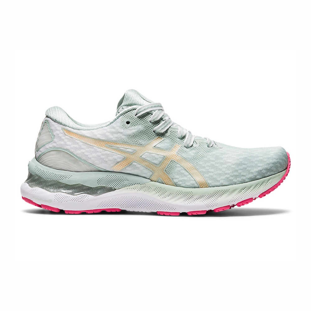 Asics Gel-nimbus 23 [1012A999-300] 女鞋 慢跑鞋 運動 休閒 輕量 支撐 緩衝 綠 金