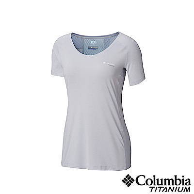 Columbia 哥倫比亞女款-鈦 涼感快排短袖上衣-灰色 UAR26500GY