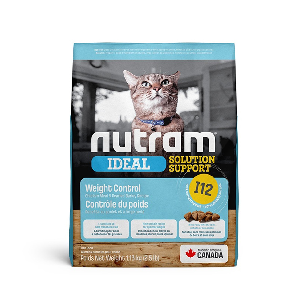 NUTRAM 紐頓 I12 體重控制 雞肉+豌豆 成貓糧 1.13kg 2包