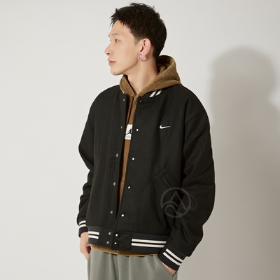 Nike As M Nk Au Varsity Jkt 男款黑色運動立領質感外套DQ5011-010