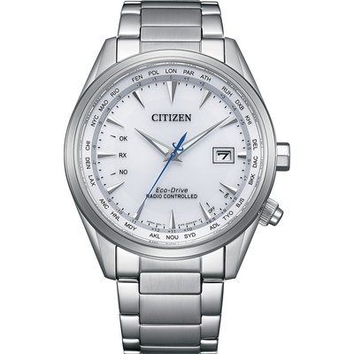 CITIZEN星辰 GENT S 萬年曆光動能電波腕錶-43mm CB0270-87A