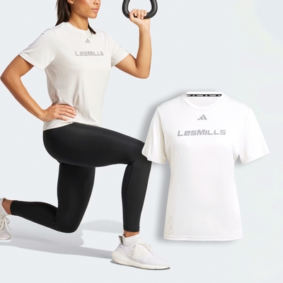 adidas 短袖 Les Mills 女款 白 灰 吸濕 排汗 速乾 短T 運動 健身 愛迪達 IS2362