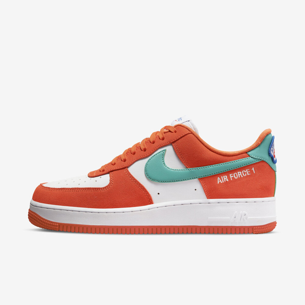 Nike Air Force 1 07 Lv8 [DH7568-800] 男女 休閒鞋 經典 AF1 麂皮 復古 橘 綠