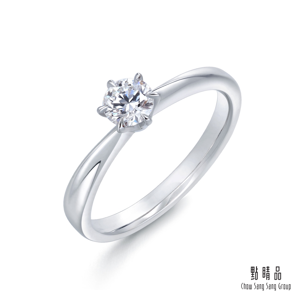 點睛品 Infini Love Diamond 典雅系列 0.3克拉鉑金鑽石戒指