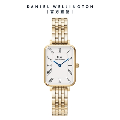Daniel Wellington DW 手錶 QUADRO Roman numerals 20x26mm 小藍針系列珠寶式小方錶(兩色任選)