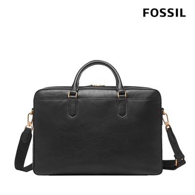 FOSSIL Asher 真皮公事包-黑色 MBG9614001