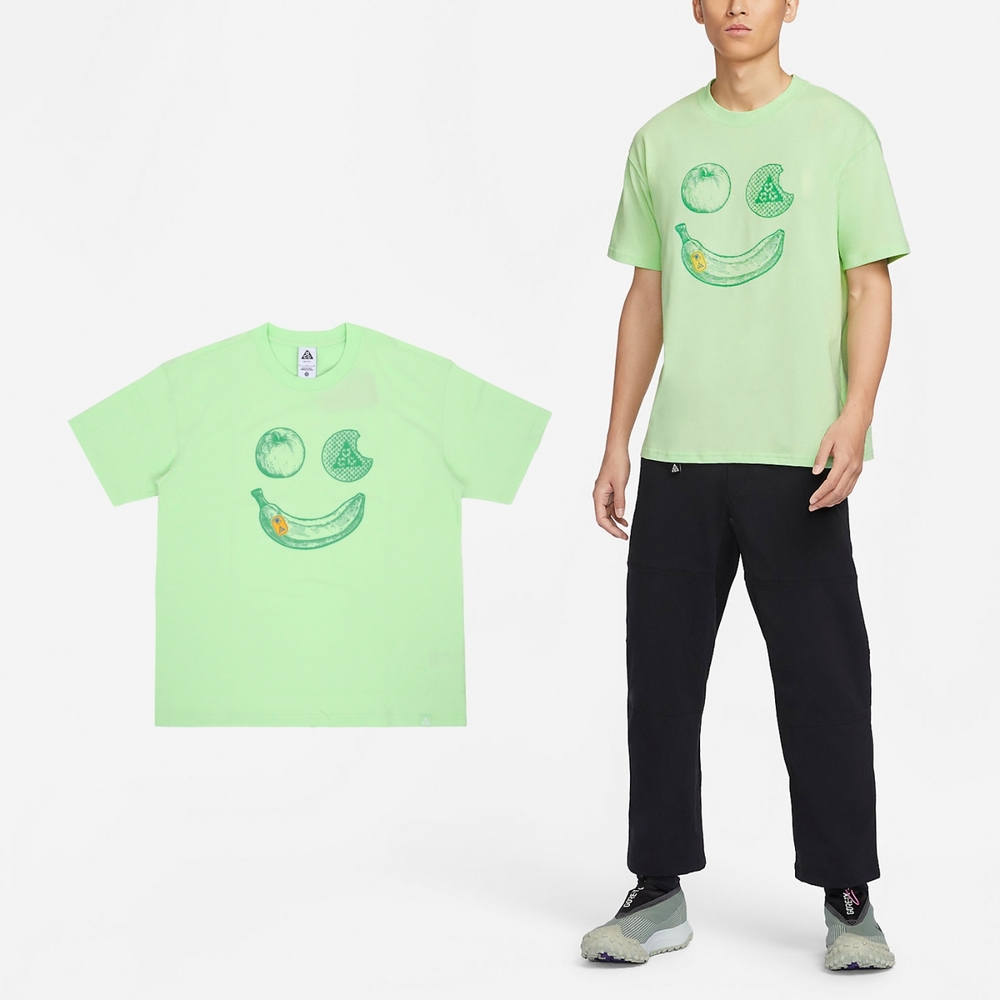 Nike 短袖 ACG Hike Snacks Tee 男款 綠 黃 重磅 寬鬆 速乾 短T FZ7206-376