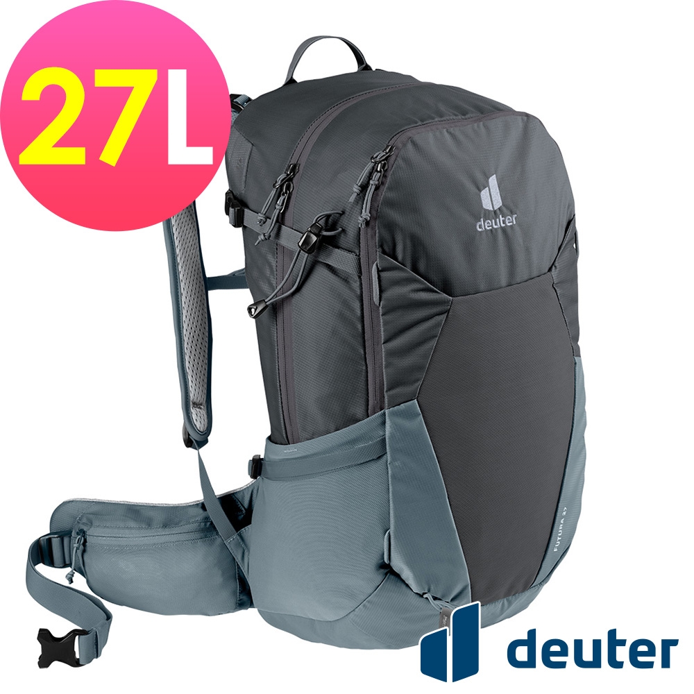 【deuter 德國】 FUTURA  27L透氣網架背包3400321黑水藍/登山包/健行包/戶外休閒包*