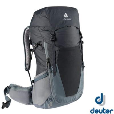 Deuter Futura 24SL 輕量網架式透氣背包(附原廠防水背包套)_黑/水藍