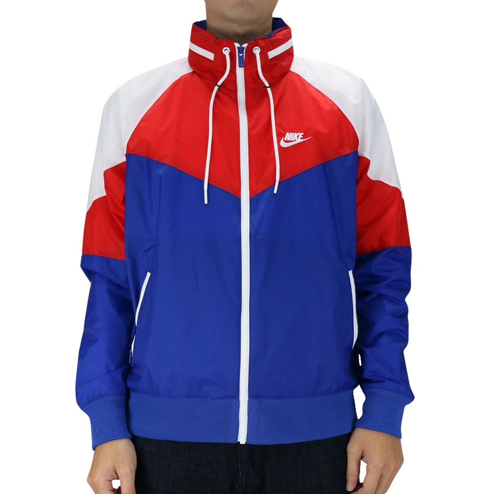 Nike AS M NSW HE WR JKT HD + 男連帽外套 紅藍-AR2210438