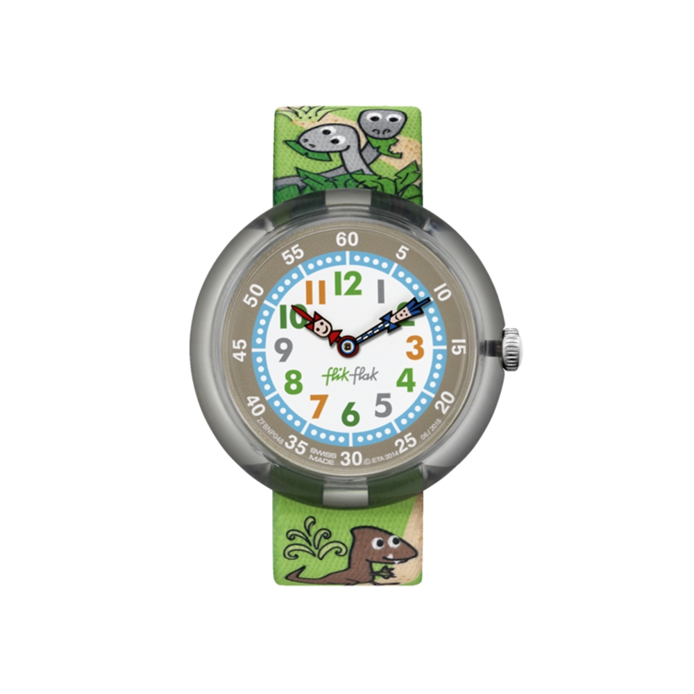 FLIKFLAK 兒童手錶 SAURUSES RETURN (31.85mm) 瑞士錶 兒童錶 手錶 編織錶帶