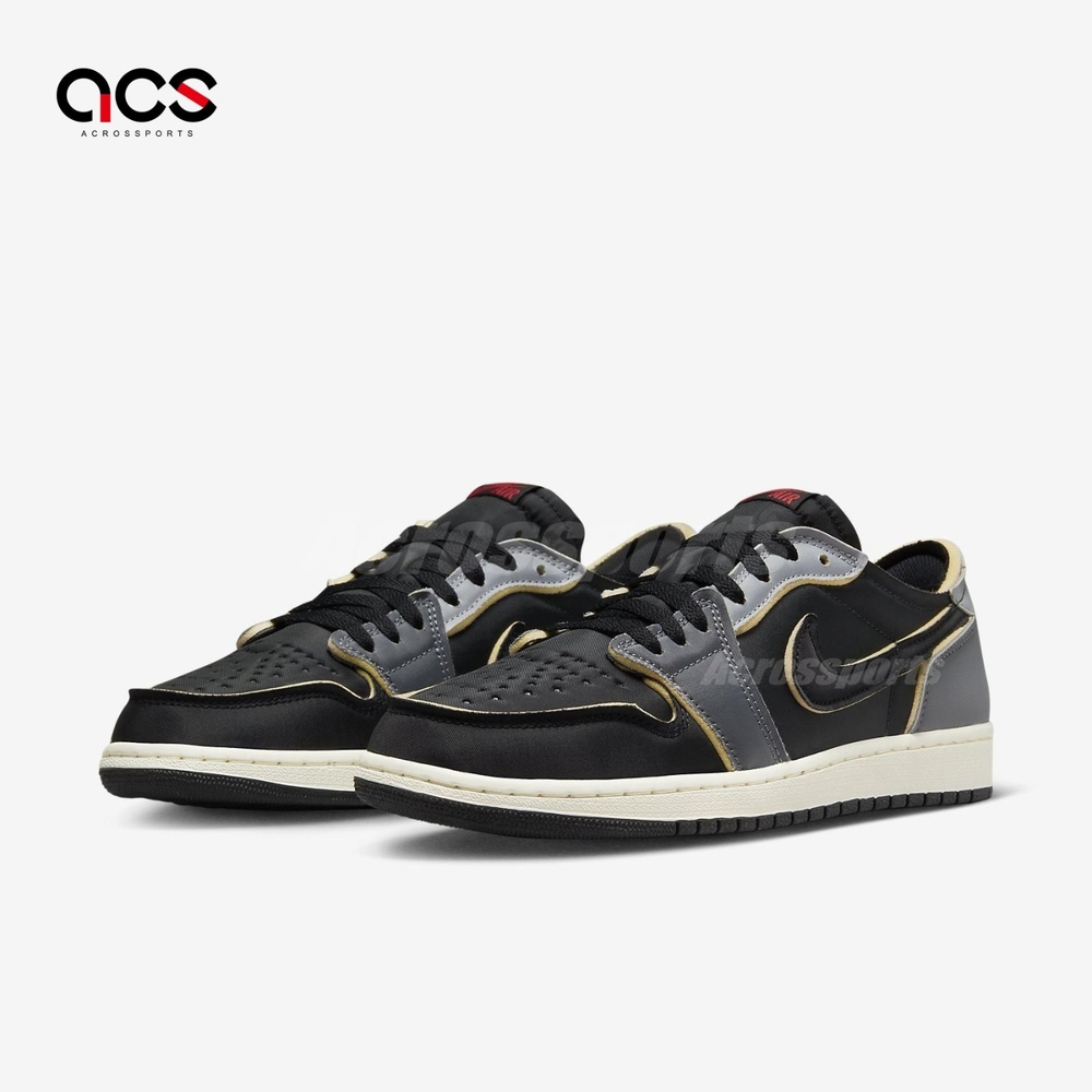 Nike 休閒鞋Air Jordan 1 Retro Low OG EX 黑煙灰低筒男鞋DV0982-006