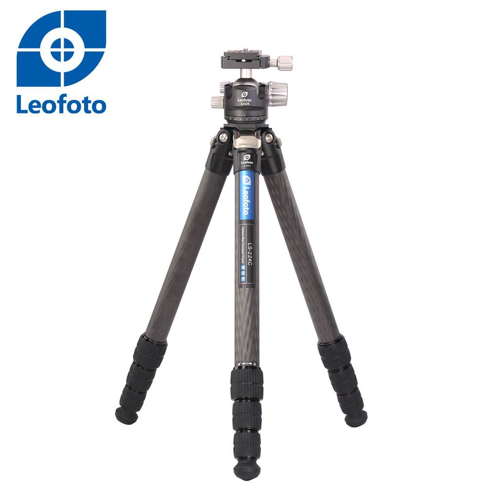 Leofoto徠圖-碳纖維三腳架(含中柱雲台)LS224C+LH25(彩宣總代理)