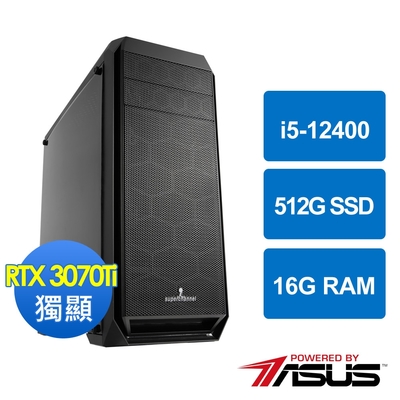 華碩B660平台[無雙之劍]i5-12400/16G/RTX 3070TI/512G_SSD