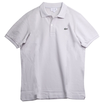 LACOSTE 品牌經典鱷魚LOGO 男POLO衫(淺灰色)