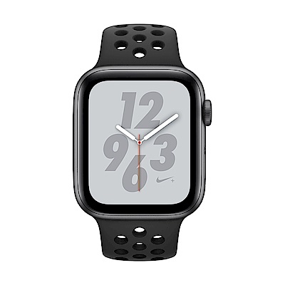 [無卡分期-12期] Apple Watch Nike+ S4 44mm灰鋁錶殼搭黑色錶帶