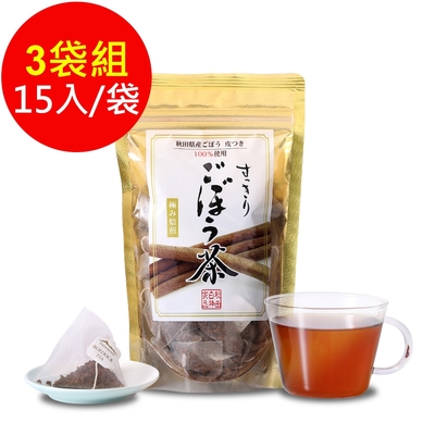 盛花園 日本秋田白神食品-牛蒡茶(15茶包/袋、3袋/組)