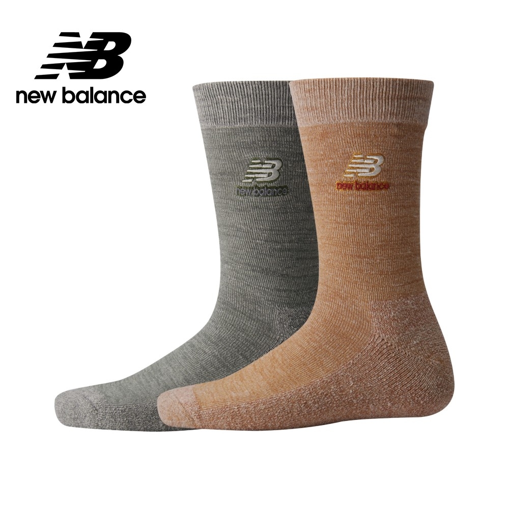 [New Balance]舒適棉質襪二入組_中性_灰色/棕色_LAS33562AS2