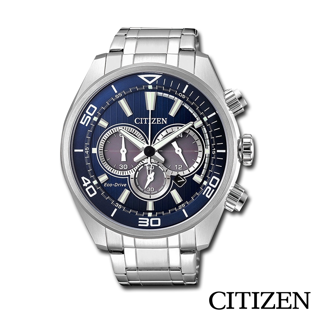 CITIZEN 星辰 光動能極限戰警計時錶-藍/43mm(CA4330-81L)