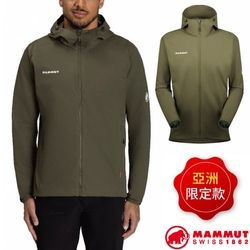 【MAMMUT 長毛象】男 GRANITE SO Hooded Jacket AF 防潑水軟殼連帽外套.夾克_1011-00322-40233 綠鬣蜥