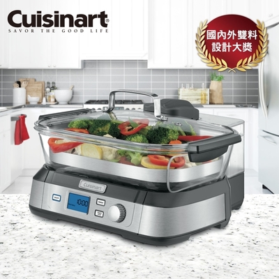 【Cuisinart 美膳雅】 5L不鏽鋼玻璃美味蒸鮮鍋 STM-1000TW