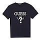 GUESS-女裝-閃銀立體倒三角LOGO短T,T恤-藍 原價1290 product thumbnail 1