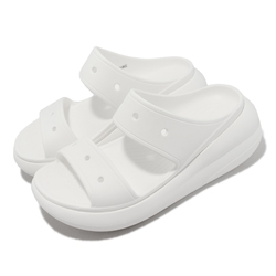 Crocs 涼拖鞋 Classic Crush Sandal 男鞋 女鞋 白 泡芙涼鞋 雙帶拖鞋 207670100