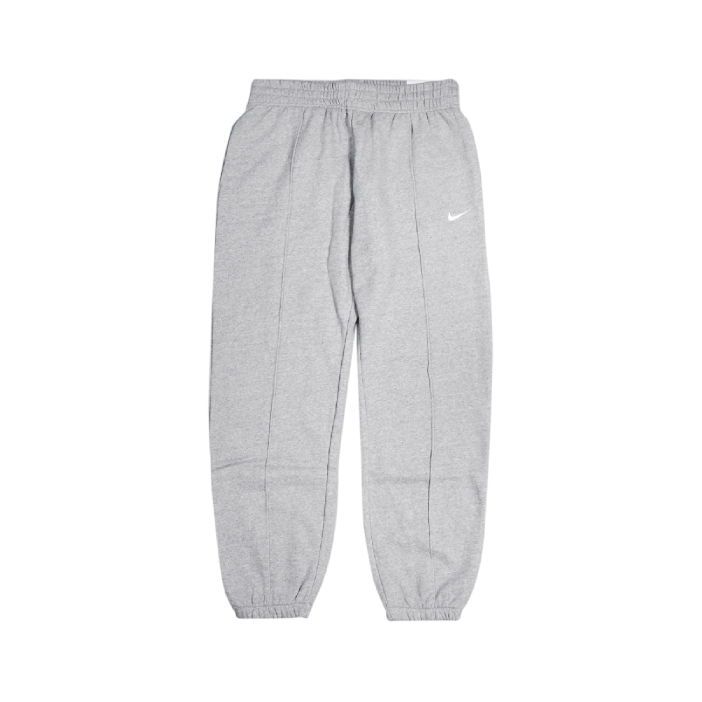Nike 長褲 Essential Fleece Pants 女款 內刷毛 寬鬆 鬆緊帶褲頭 縮口 穿搭 灰白 BV4090-063