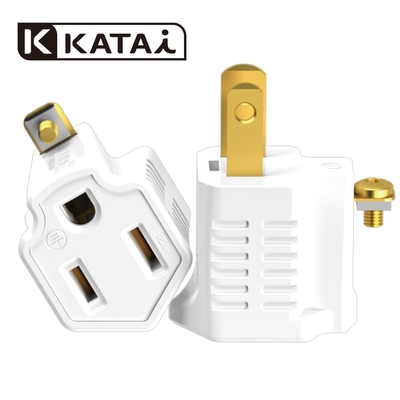 【Katai】3孔轉2孔MIT台灣製造電源轉接頭2入組 / PAD-32W-1