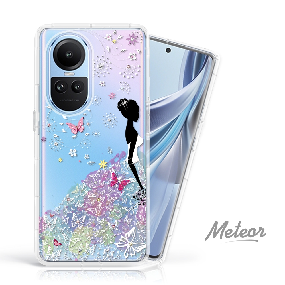 Meteor OPPO Reno10 5G 奧地利水鑽彩繪防摔殼 - 花嫁