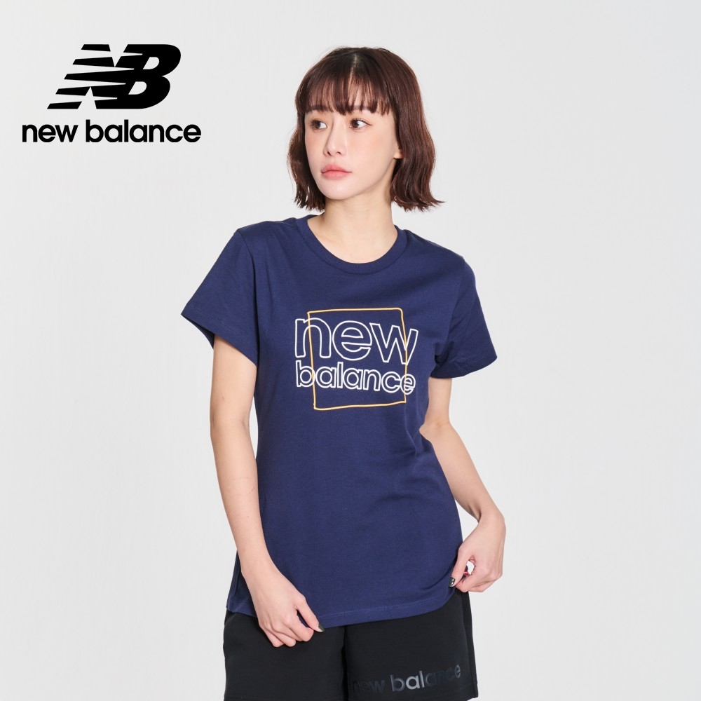 [New Balance]NB短袖上衣_女性_深藍色_WT21801PGM