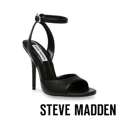 STEVE MADDEN-HALSEY 繞踝魚口細跟涼鞋-黑色