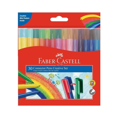 FABER-CASTELL 輝柏 彩色連接筆30色/盒 11-300-A