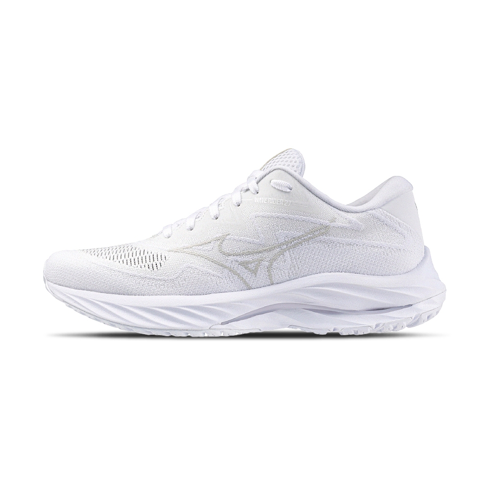 Mizuno Wave Rider 27 SSW 女 白灰 美津濃 一般型 避震 慢跑鞋 J1GD237573