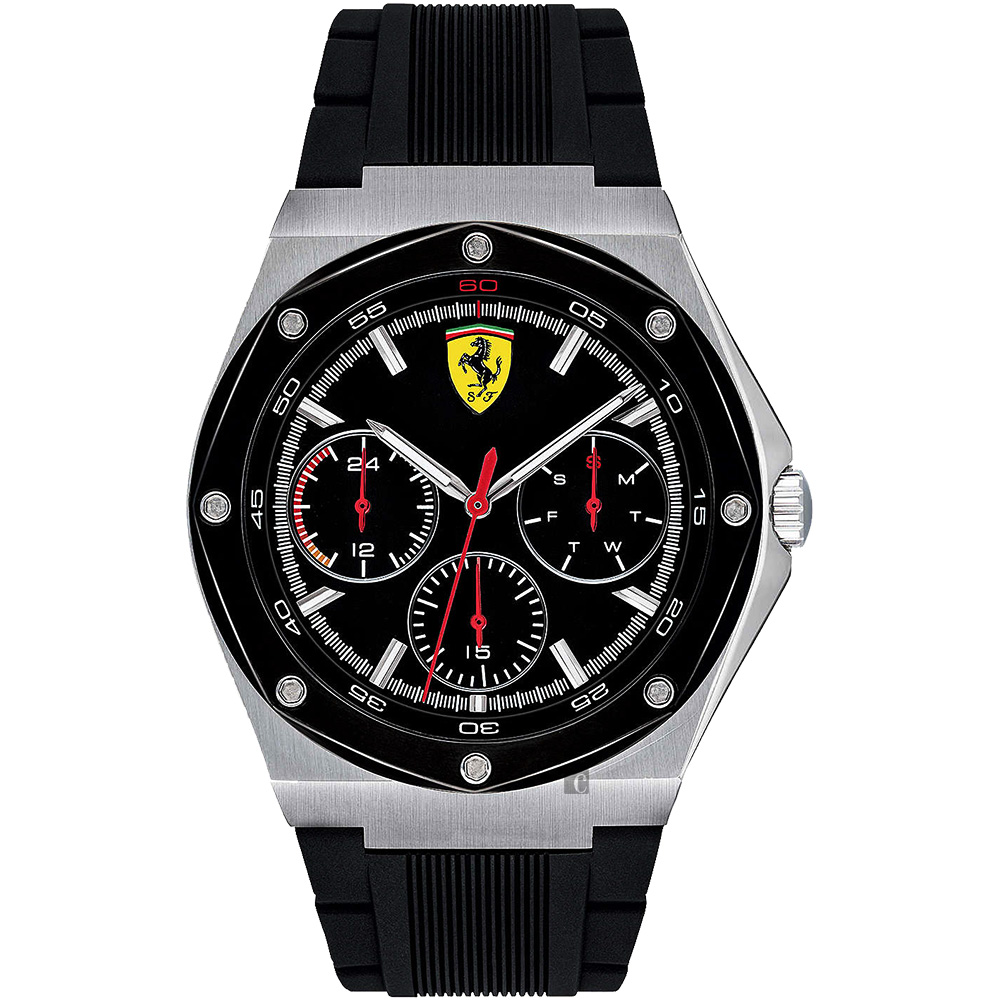 Scuderia Ferrari 法拉利 奔馳日曆手錶(FA0830537)-黑x42mm