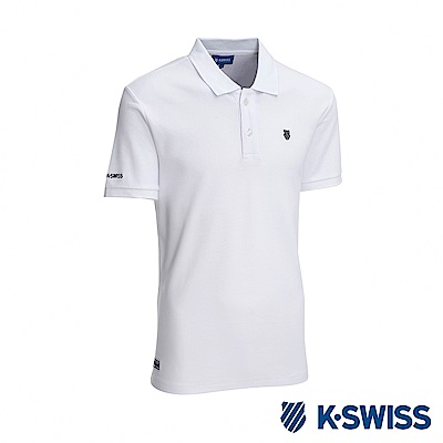 K-SWISS KS Logo Polo短袖POLO衫-男-白