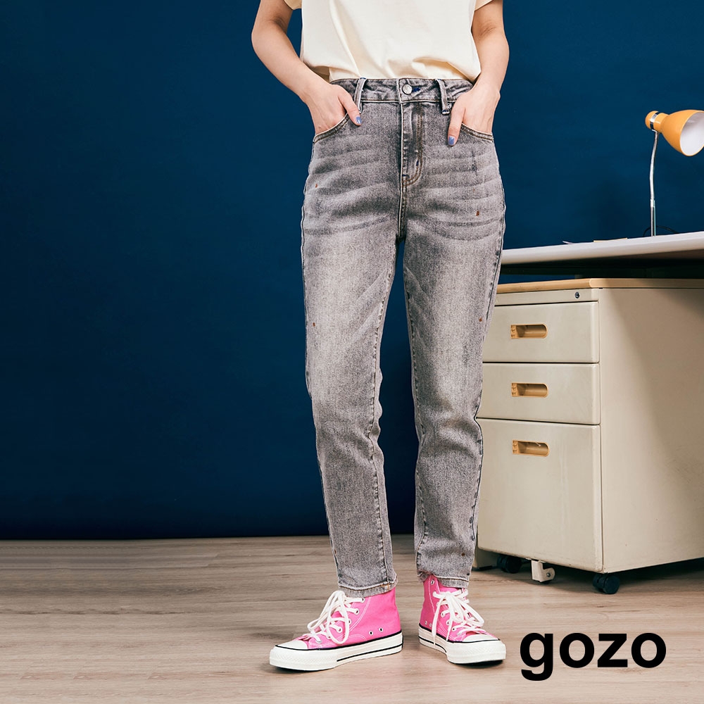 gozo-修身基礎牛仔煙管褲(兩色) product image 1