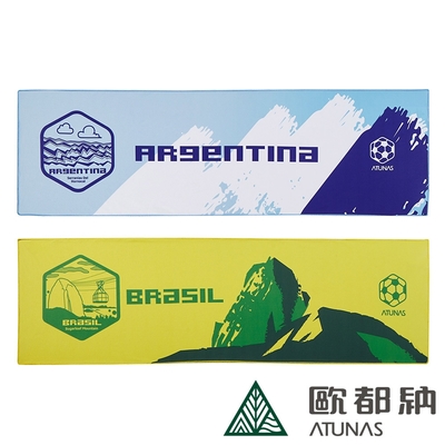 【ATUNAS 歐都納】瘋世足 運動好吸力快乾巾2入A6AC2207黃/淺藍/吸水巾/登山露營/運動健身瑜珈/單車路跑配件