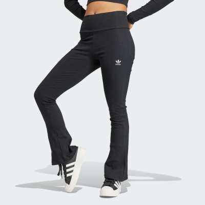 adidas 長褲 女款 運動褲 緊身褲 三葉草 亞規 RIB FLARED PANT 黑 II8056