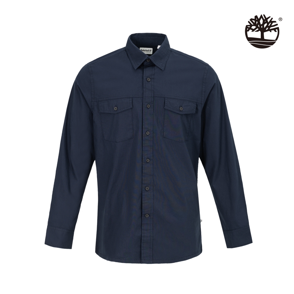 Timberland 男款寶石藍修身剪裁襯衫|A2BFP