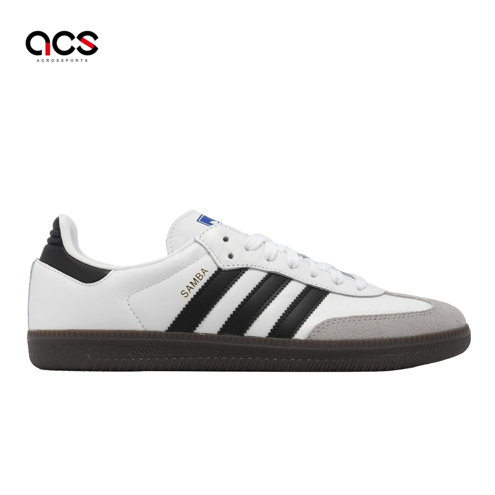 adidas 休閒鞋Samba OG 男鞋女鞋白黑皮革麂皮焦糖底森巴復古愛迪達