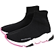 BALENCIAGA Speed Trainer 撞色鞋底字母襪套式運動鞋(螢光粉) product thumbnail 1