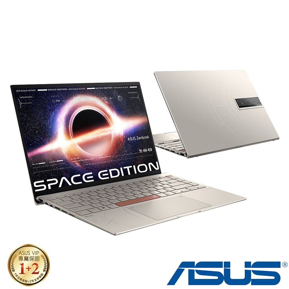(M365組合) ASUS UX5401ZAS 14吋輕薄筆電 (i7-12700H/16G/1TB PCIe SSD/Zenbook 14X OLED太空紀念版/零重力鈦色)