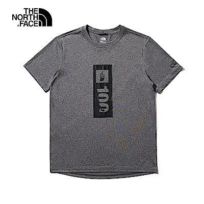 【限定】The North Face北面男女款灰色透氣舒適短袖T恤｜4N8QDYY