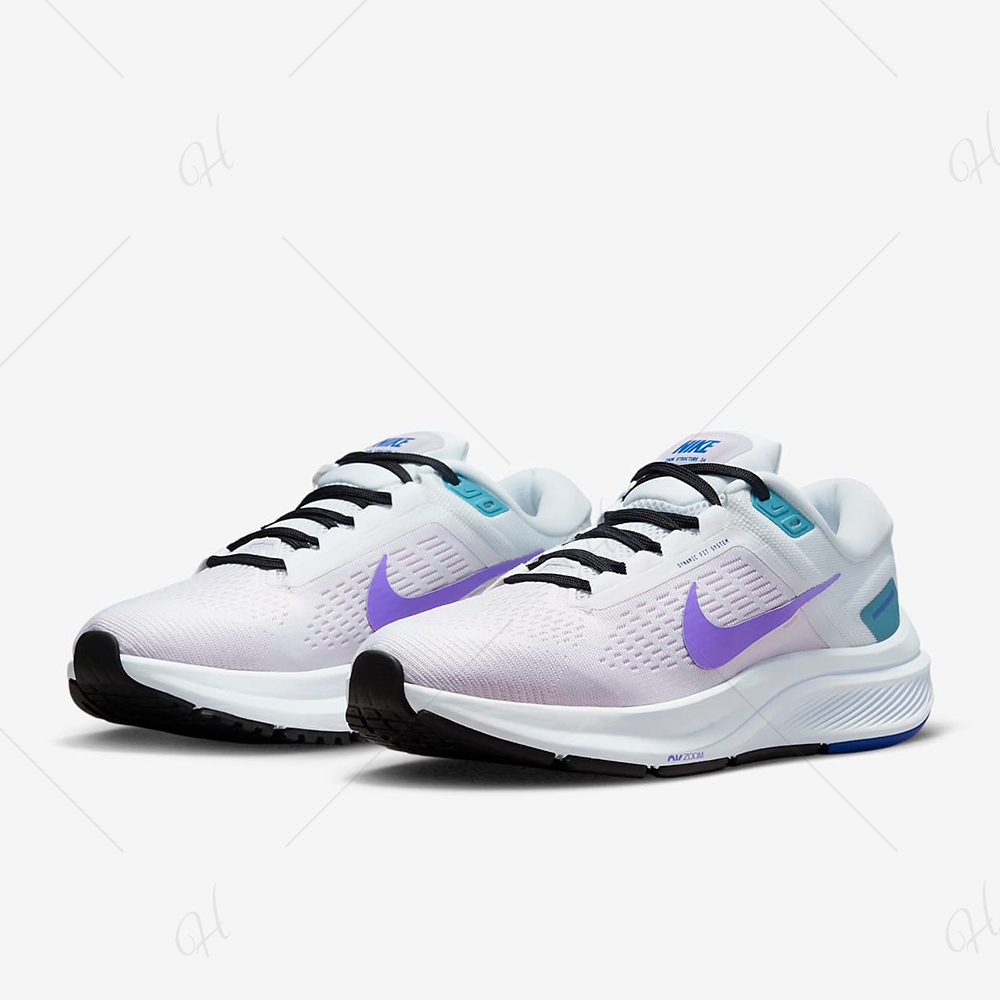 NIKE 慢跑鞋 運動鞋 緩震 女鞋 白紫 DA8570105 W AIR ZOOM STRUCTURE 24