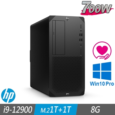 HP 惠普 Z2 G9 Tower 工作站 i9-12900/8G/M.2-1TB+1TB/W10P