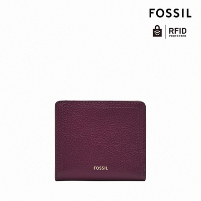 FOSSIL Logan 真皮RFID防盜短夾-紫晶色 SL7829519